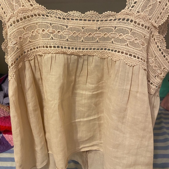 Doen Blush Lace-Accented Blouse - Picture 3 of 9